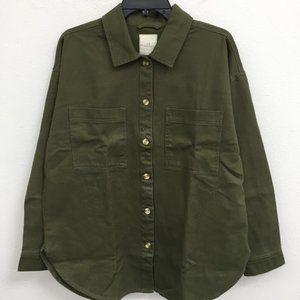 OLIVE TWILL SHACKET